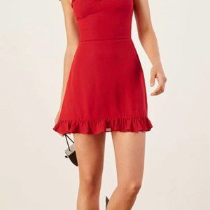 Reformation Christine Dress in Red